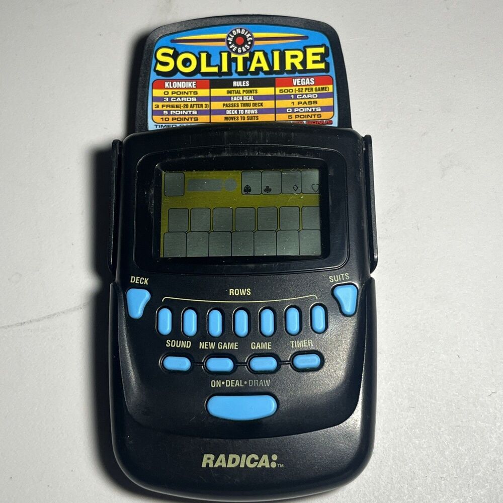 Radica Electronic HandHeld Solitaire Game Model 3620